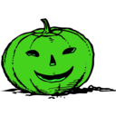 download Smily Pumpkin clipart image with 90 hue color