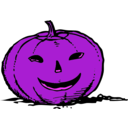 download Smily Pumpkin clipart image with 270 hue color
