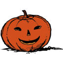 download Smily Pumpkin clipart image with 0 hue color