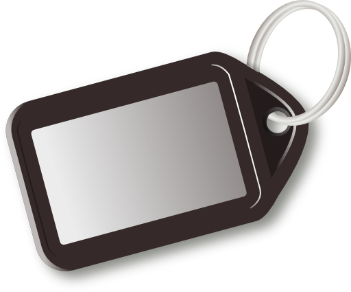 Brown Key Tag