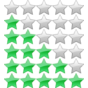 download 5 Star Rating System clipart image with 90 hue color