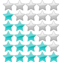 download 5 Star Rating System clipart image with 135 hue color
