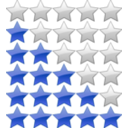 download 5 Star Rating System clipart image with 180 hue color