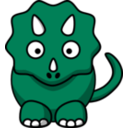 download Cartoon Triceratops clipart image with 90 hue color