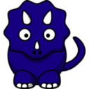 download Cartoon Triceratops clipart image with 180 hue color