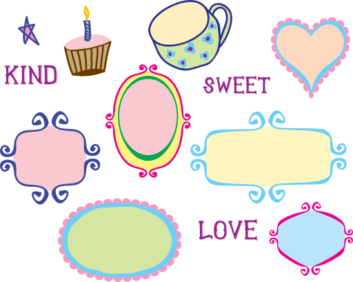 Kitschy Doodle Frame Borders