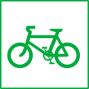 download Eco Green Bicycle Icon clipart image with 45 hue color