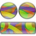 download Multicolored Film Grained Buttons clipart image with 45 hue color