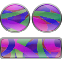 download Multicolored Film Grained Buttons clipart image with 270 hue color