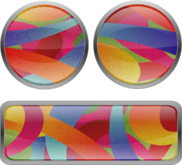 Multicolored Film Grained Buttons