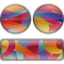 Multicolored Film Grained Buttons