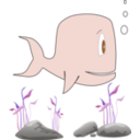 download Ocean Whale clipart image with 180 hue color