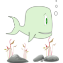 download Ocean Whale clipart image with 270 hue color