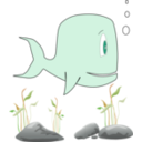 download Ocean Whale clipart image with 315 hue color