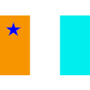 download Flag Of Acadia Canada clipart image with 180 hue color