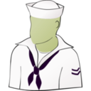 download Another Faceless Sailor clipart image with 45 hue color
