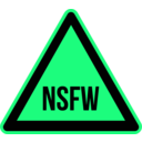 download Nsfw Warning 2 clipart image with 90 hue color