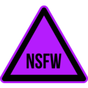 download Nsfw Warning 2 clipart image with 225 hue color