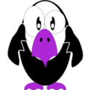 download Wise Black Crow clipart image with 270 hue color
