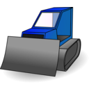 download Bulldozer clipart image with 180 hue color