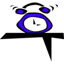 download Alarm Clock Simple clipart image with 135 hue color