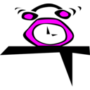 download Alarm Clock Simple clipart image with 180 hue color