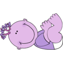 download Baby Girl Lying clipart image with 270 hue color