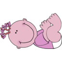 download Baby Girl Lying clipart image with 315 hue color
