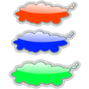 download Glossy Clouds 1 clipart image with 135 hue color