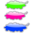 download Glossy Clouds 1 clipart image with 225 hue color