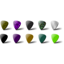 download Guitar Pick Set clipart image with 45 hue color