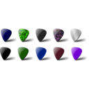 download Guitar Pick Set clipart image with 225 hue color