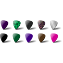 download Guitar Pick Set clipart image with 270 hue color