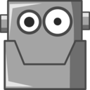 download Cute Robot Head clipart image with 0 hue color