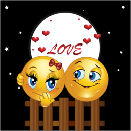 Night Lovers Smiley Emoticon Valentine