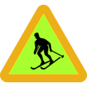 download Skiier Sign clipart image with 45 hue color