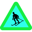 download Skiier Sign clipart image with 135 hue color