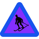 download Skiier Sign clipart image with 225 hue color