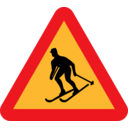download Skiier Sign clipart image with 0 hue color