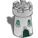 download Rpg Map Symbols Round Tower clipart image with 135 hue color