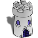 download Rpg Map Symbols Round Tower clipart image with 225 hue color