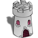 download Rpg Map Symbols Round Tower clipart image with 315 hue color