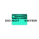 download Warning Do Not Enter Orange clipart image with 135 hue color