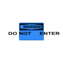 download Warning Do Not Enter Orange clipart image with 180 hue color