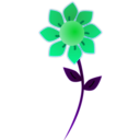 download Pink Sun Flower clipart image with 180 hue color