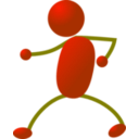download Stickman clipart image with 180 hue color