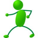 download Stickman clipart image with 270 hue color