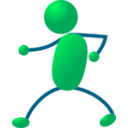 download Stickman clipart image with 315 hue color