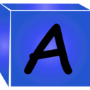 download Letter A Icon clipart image with 225 hue color