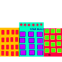 download Star Buildings clipart image with 45 hue color